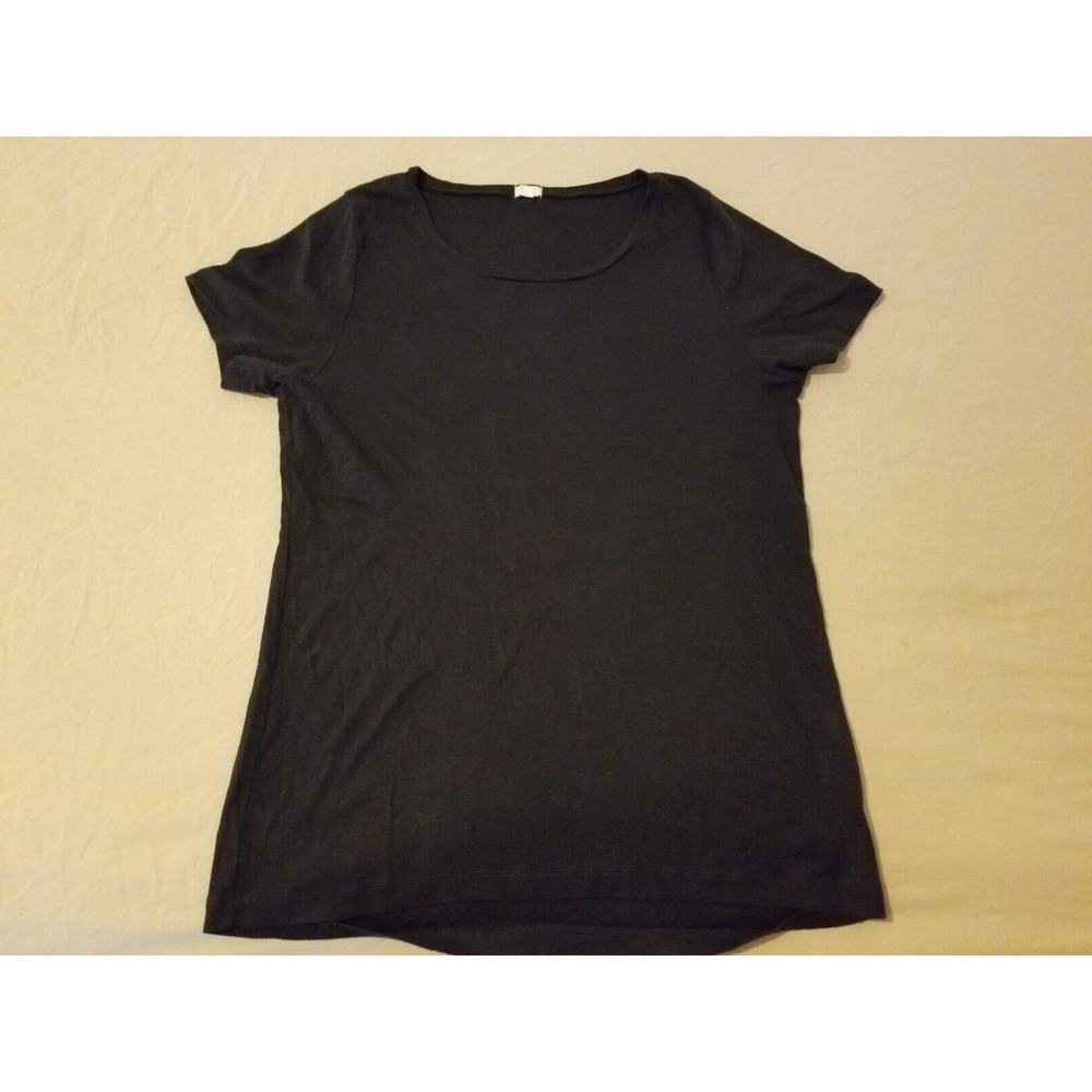 Womens J. Crew Shirt XL Black Cotton Crewneck T-Shirt